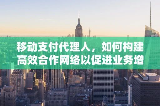 移动支付代理人，如何构建高效合作网络以促进业务增长？