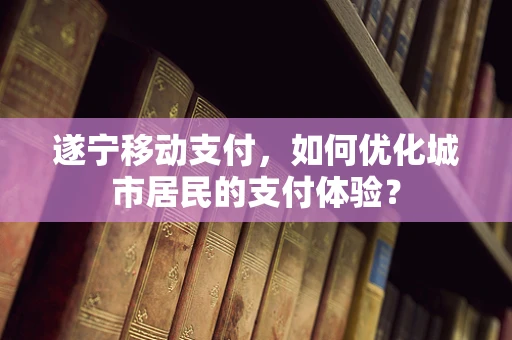 遂宁移动支付，如何优化城市居民的支付体验？