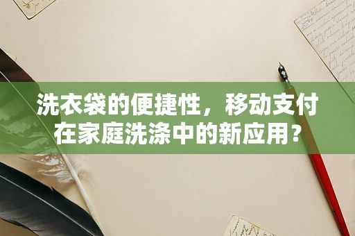 洗衣袋的便捷性，移动支付在家庭洗涤中的新应用？