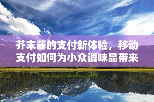 芥末酱的支付新体验，移动支付如何为小众调味品带来大变革？