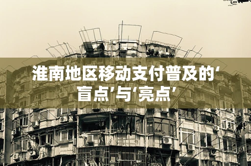 淮南地区移动支付普及的‘盲点’与‘亮点’