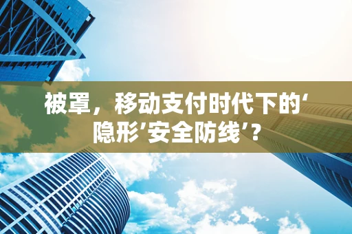 被罩，移动支付时代下的‘隐形’安全防线’？
