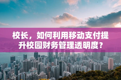 校长，如何利用移动支付提升校园财务管理透明度？