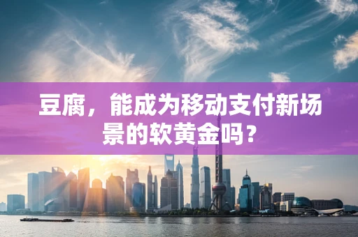 豆腐，能成为移动支付新场景的软黄金吗？