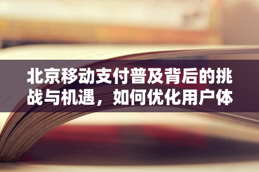 北京移动支付普及背后的挑战与机遇，如何优化用户体验？