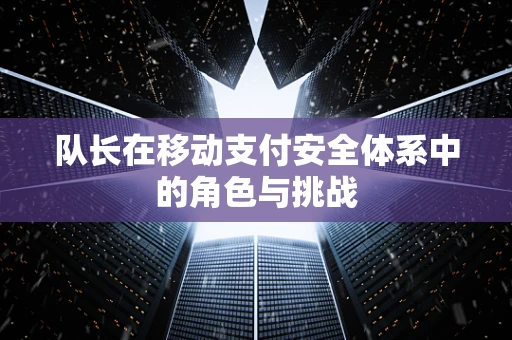 队长在移动支付安全体系中的角色与挑战