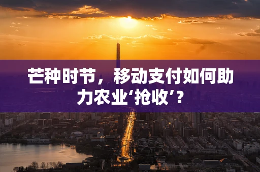 芒种时节，移动支付如何助力农业‘抢收’？