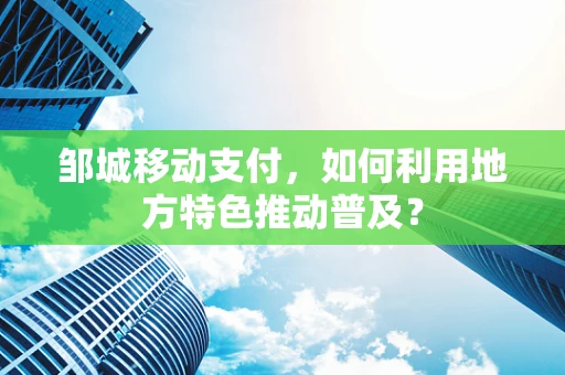 邹城移动支付，如何利用地方特色推动普及？