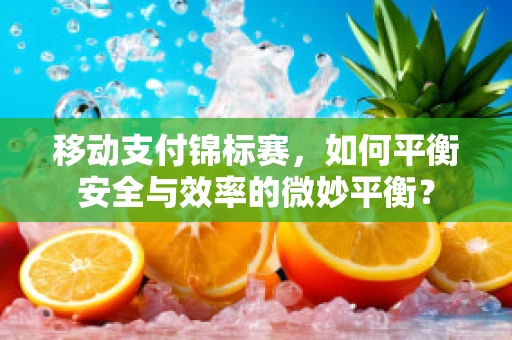 移动支付锦标赛，如何平衡安全与效率的微妙平衡？