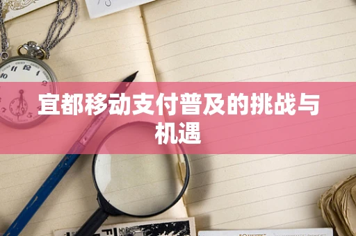 宜都移动支付普及的挑战与机遇