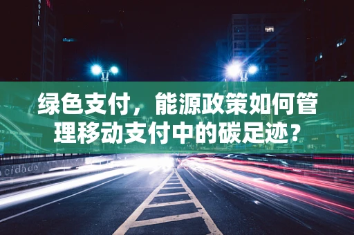 绿色支付，能源政策如何管理移动支付中的碳足迹？