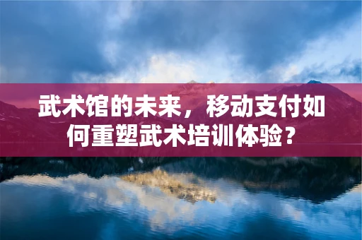 武术馆的未来，移动支付如何重塑武术培训体验？