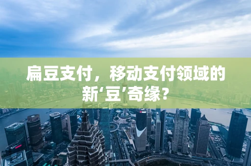扁豆支付，移动支付领域的新‘豆’奇缘？