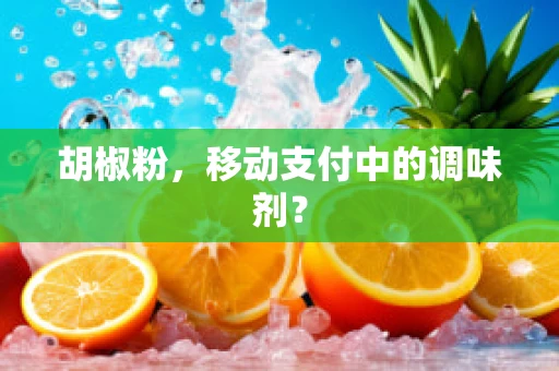 胡椒粉，移动支付中的调味剂？