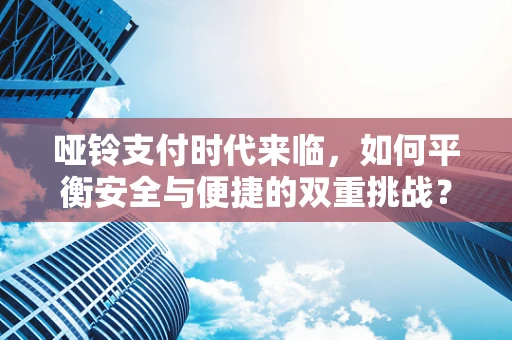 哑铃支付时代来临，如何平衡安全与便捷的双重挑战？