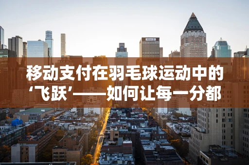 移动支付在羽毛球运动中的‘飞跃’——如何让每一分都更便捷？