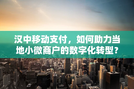 汉中移动支付，如何助力当地小微商户的数字化转型？