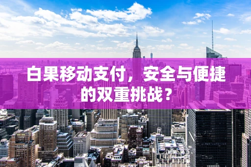 白果移动支付，安全与便捷的双重挑战？