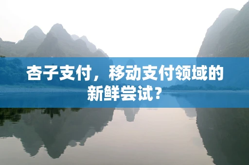 杏子支付，移动支付领域的新鲜尝试？