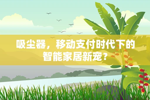 吸尘器，移动支付时代下的智能家居新宠？