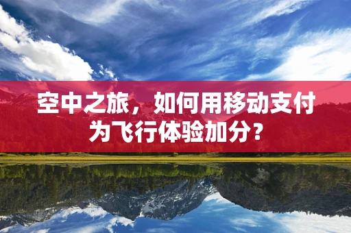 空中之旅，如何用移动支付为飞行体验加分？