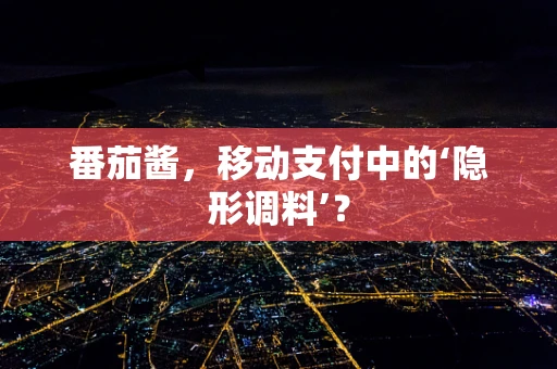 番茄酱，移动支付中的‘隐形调料’？