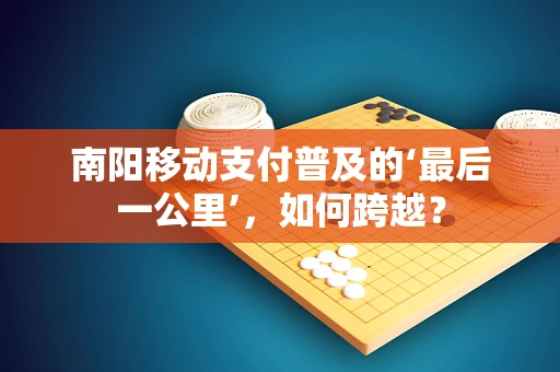 南阳移动支付普及的‘最后一公里’，如何跨越？