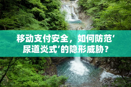 移动支付安全，如何防范‘尿道炎式’的隐形威胁？