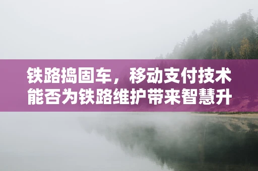 铁路捣固车，移动支付技术能否为铁路维护带来智慧升级？