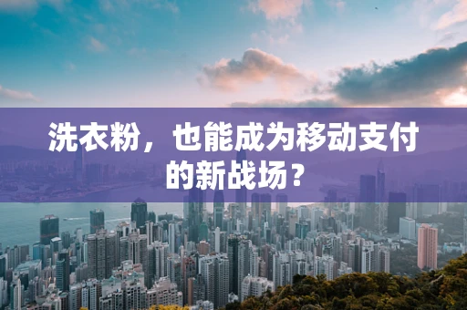 洗衣粉，也能成为移动支付的新战场？