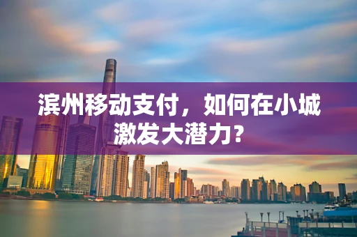 滨州移动支付，如何在小城激发大潜力？