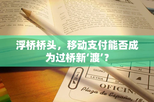 浮桥桥头，移动支付能否成为过桥新‘渡’？
