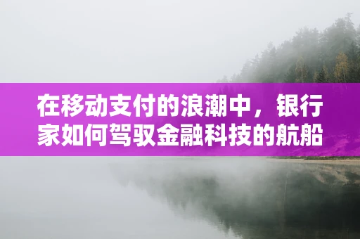 在移动支付的浪潮中，银行家如何驾驭金融科技的航船？
