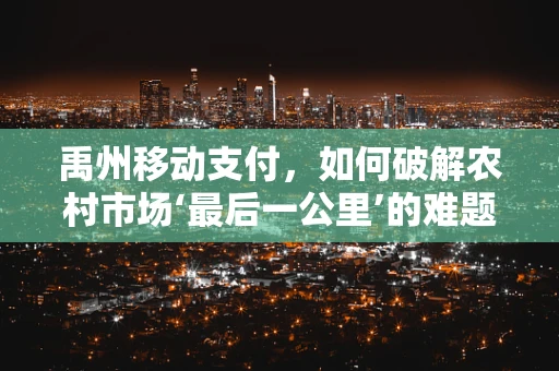 禹州移动支付，如何破解农村市场‘最后一公里’的难题？